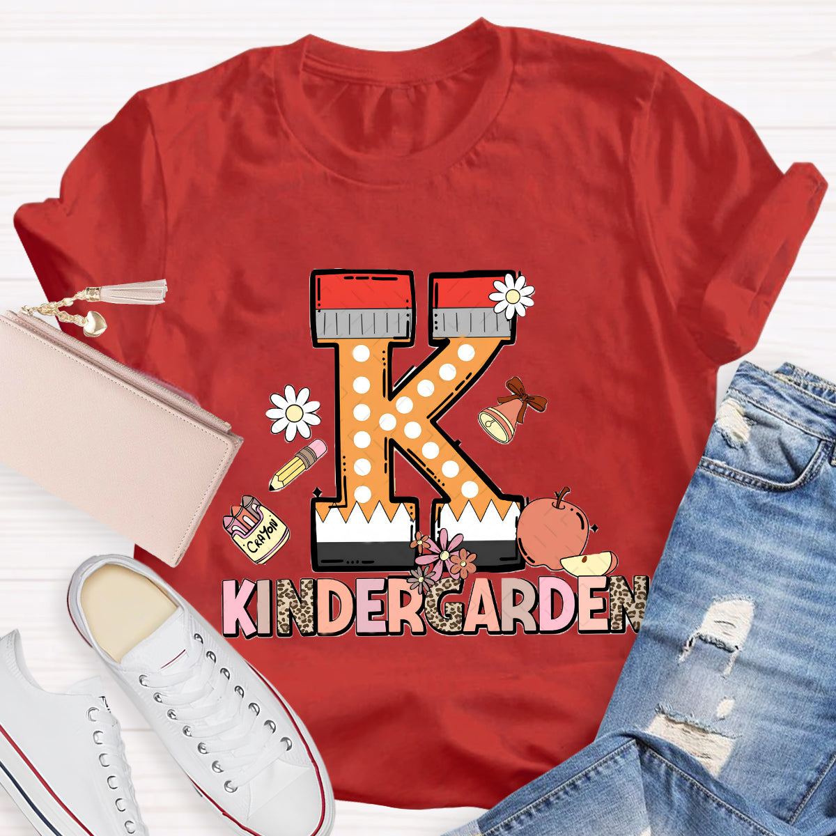 Personalized Grade K IS Symbol Of kindergarten Teacher T-Shirt