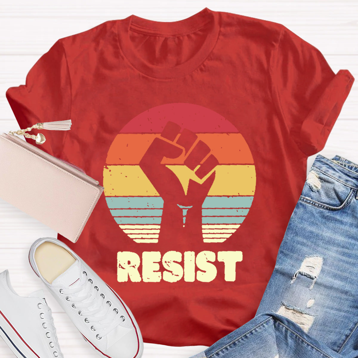 Resist Fist Teacher T-Shirt
