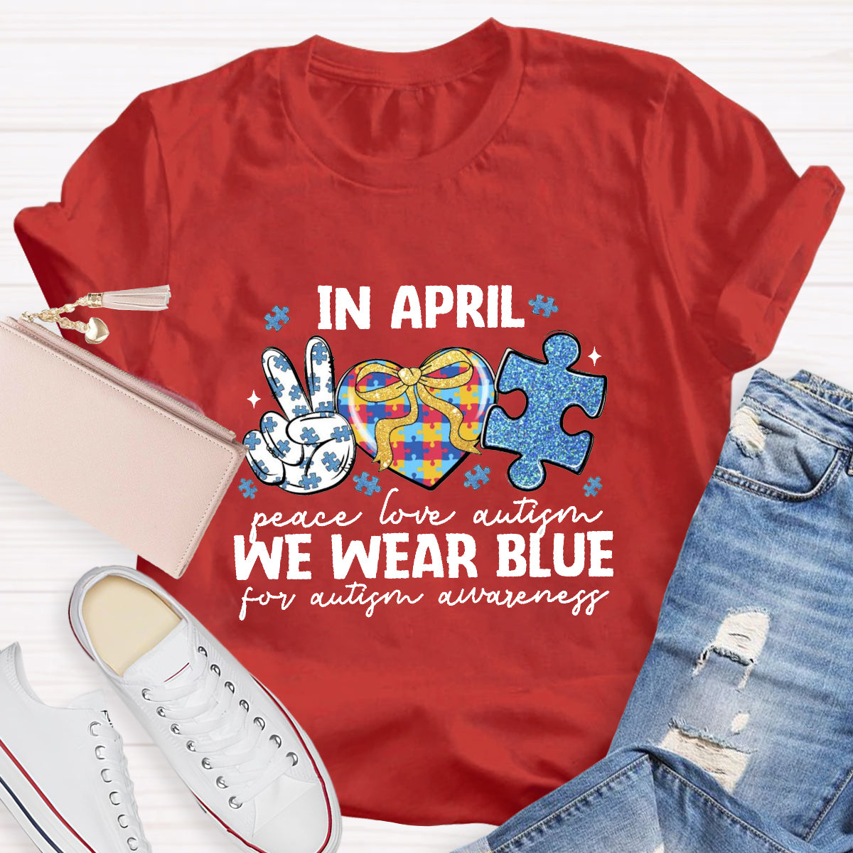 We Wear Blue Teacher T-Shirt