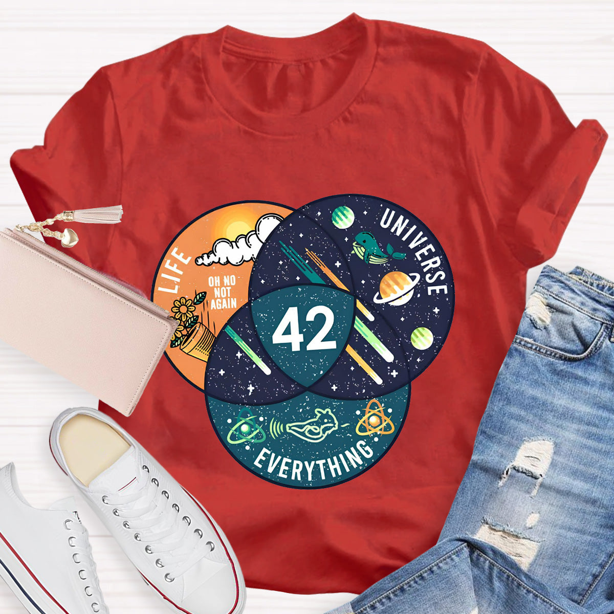 42 Answer To Life Universe And Everything Essential Teacher T-Shirt