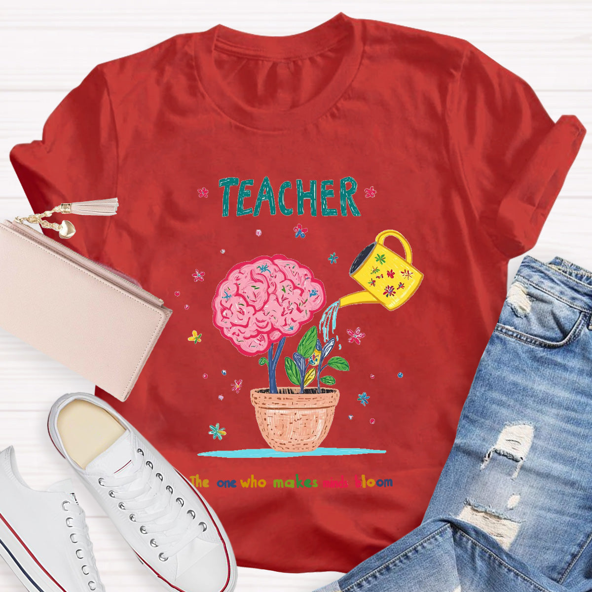 Teacher The One Who Makes Mind Bloom T-Shirt
