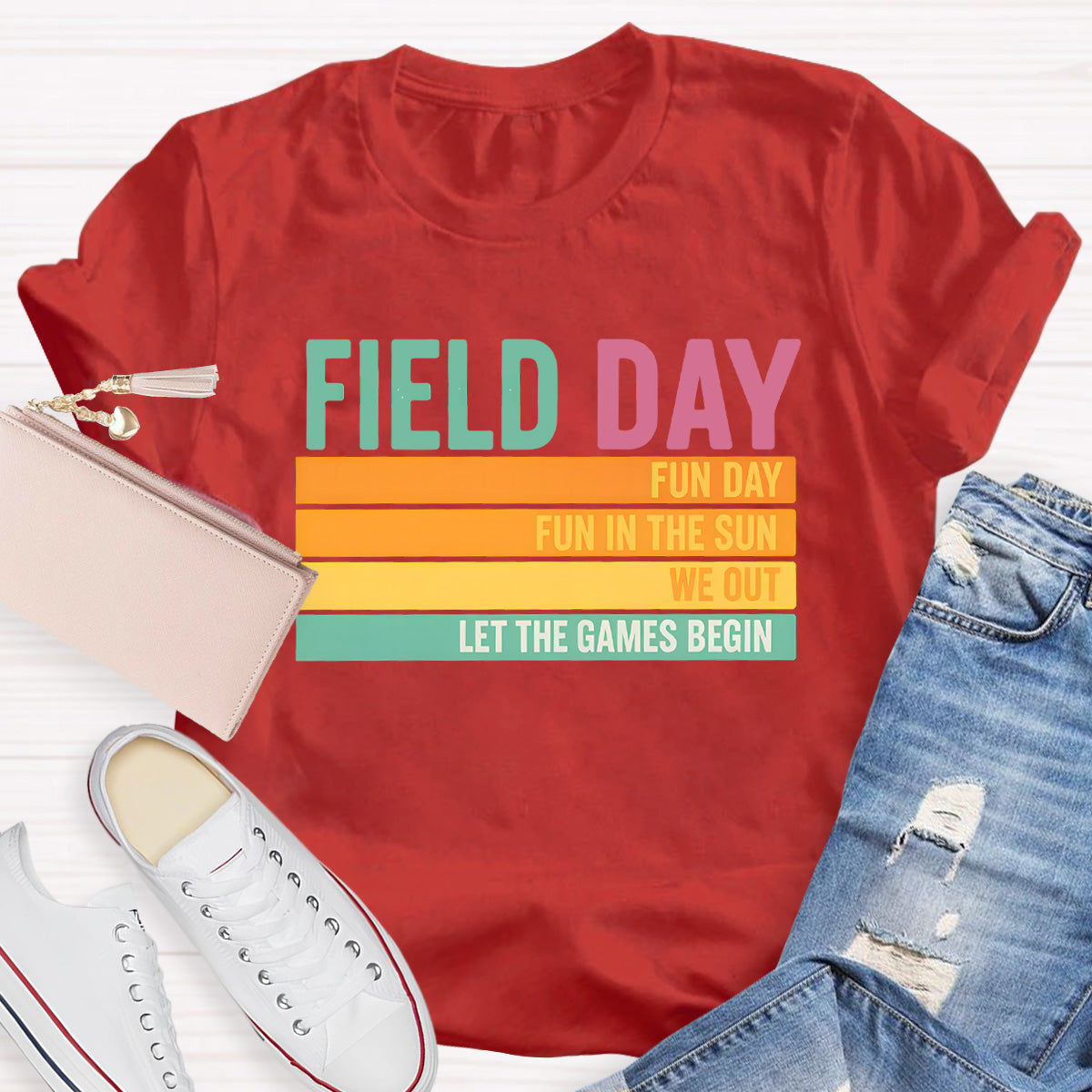 Field Day Let The Game Begin Teacher T-Shirt