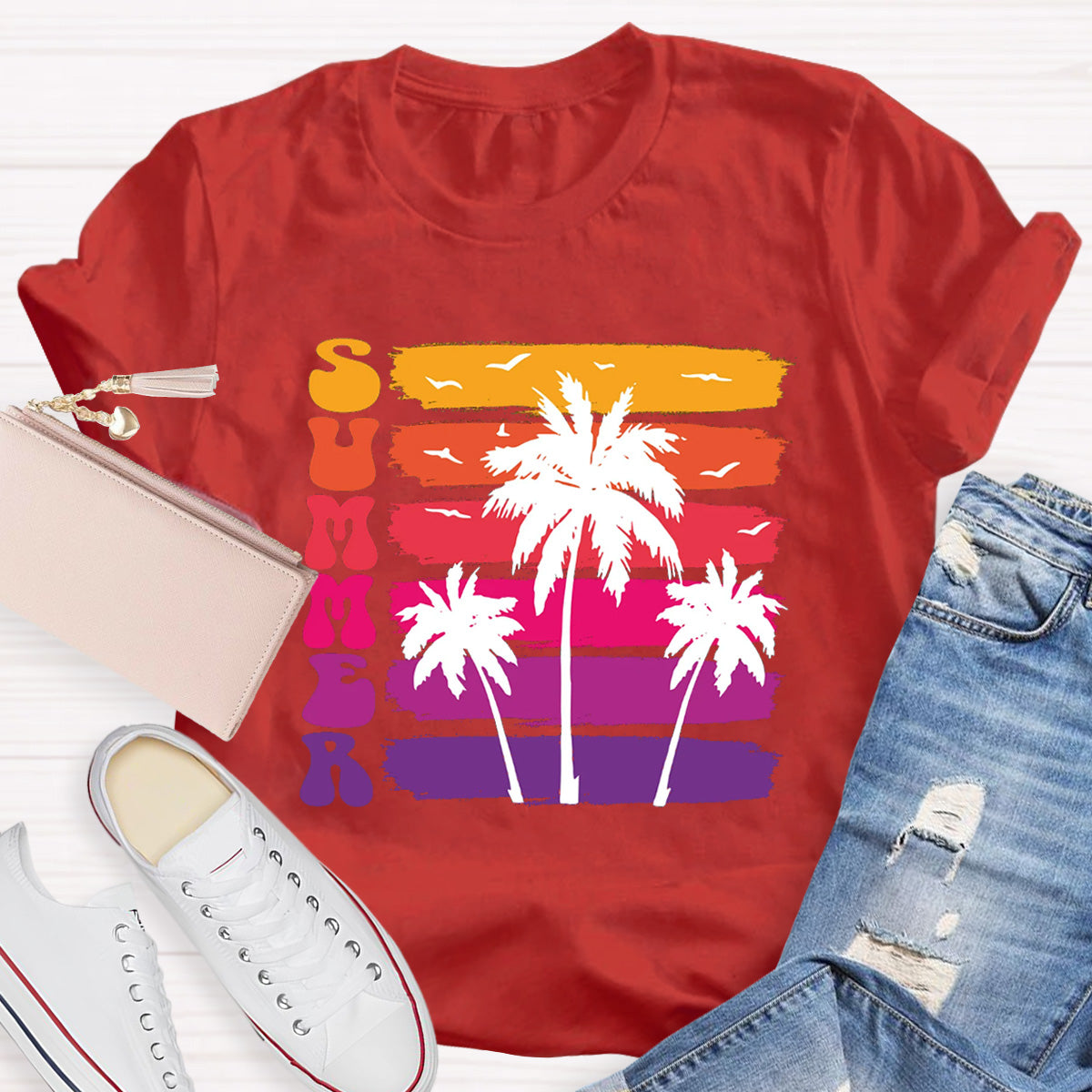 Summer Beach Teacher T-Shirt
