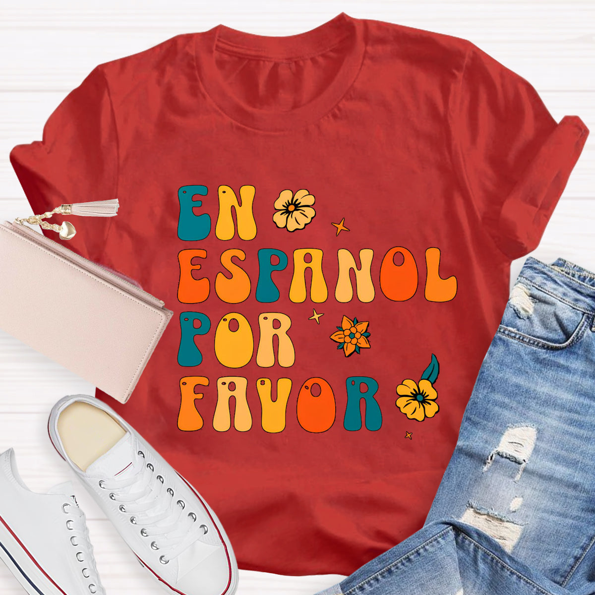 Retro En Español Por Favor Spanish Teacher T-Shirt
