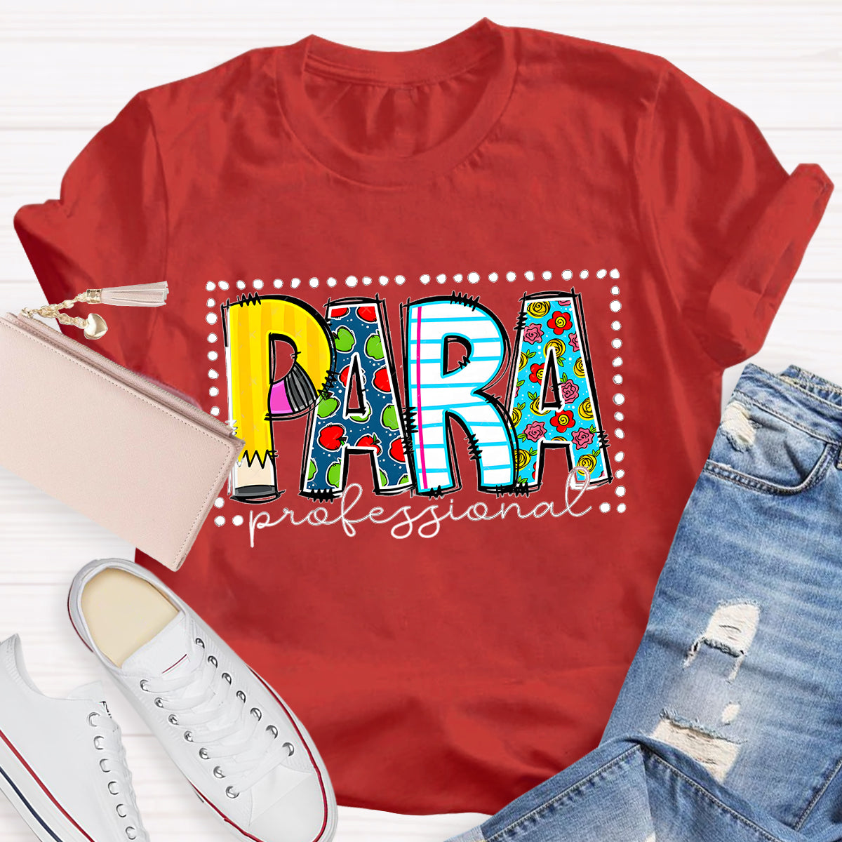 Para Professional Teacher With Heart T-Shirt