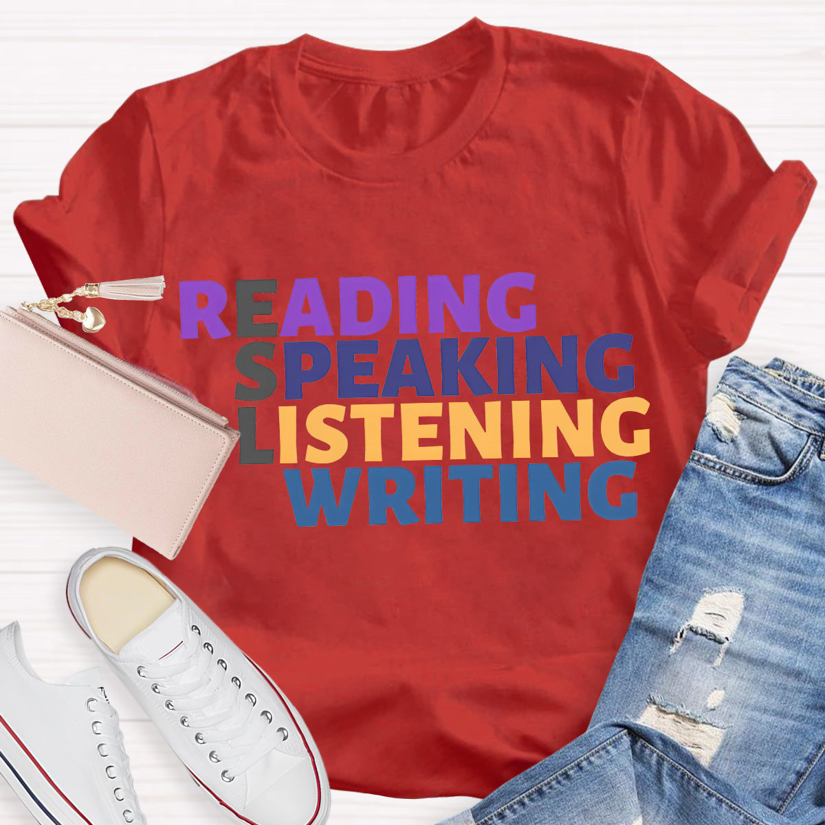 Read Speak Listen Write ESL Teacher T-Shirt