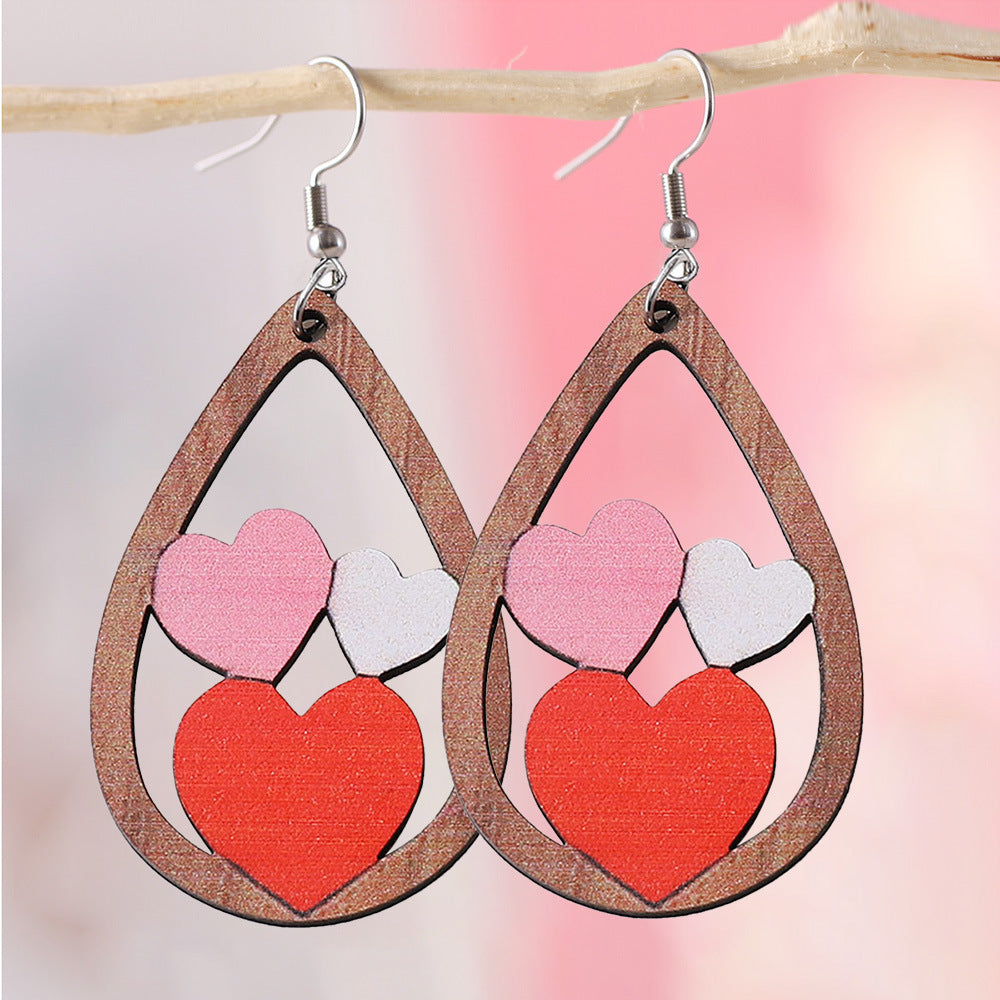 Water Drop Heart Earrings For Valentine'S Day