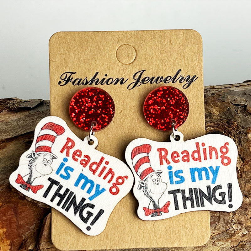 Teacher Reading Fun Earrings