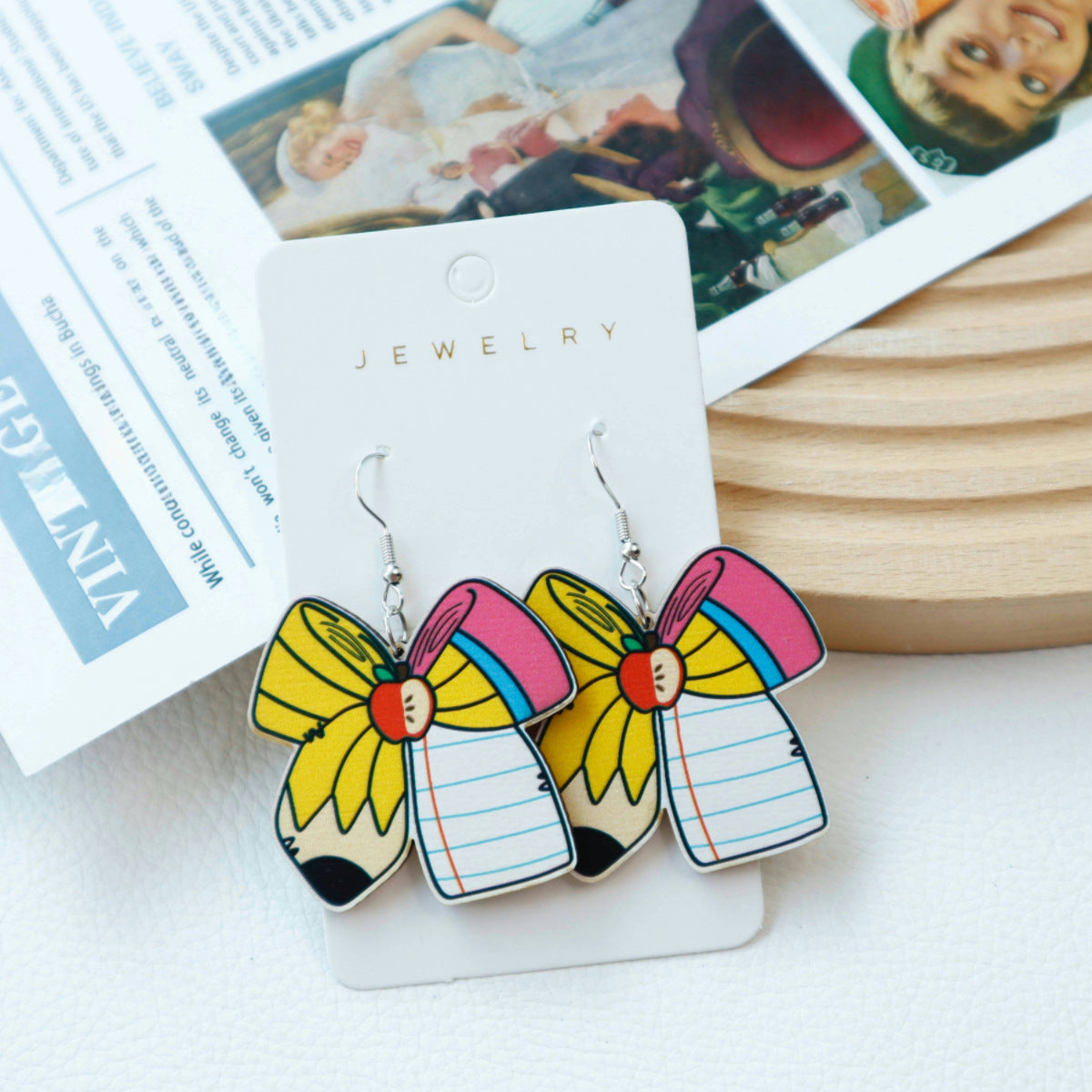 Bowknot Pencil Cute Earrings