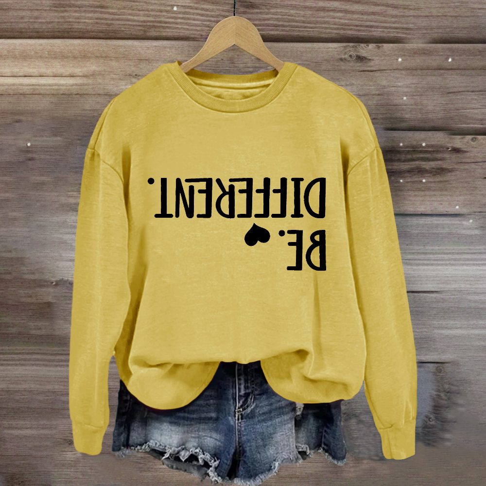 Be Different Text Reflection Sweatshirt