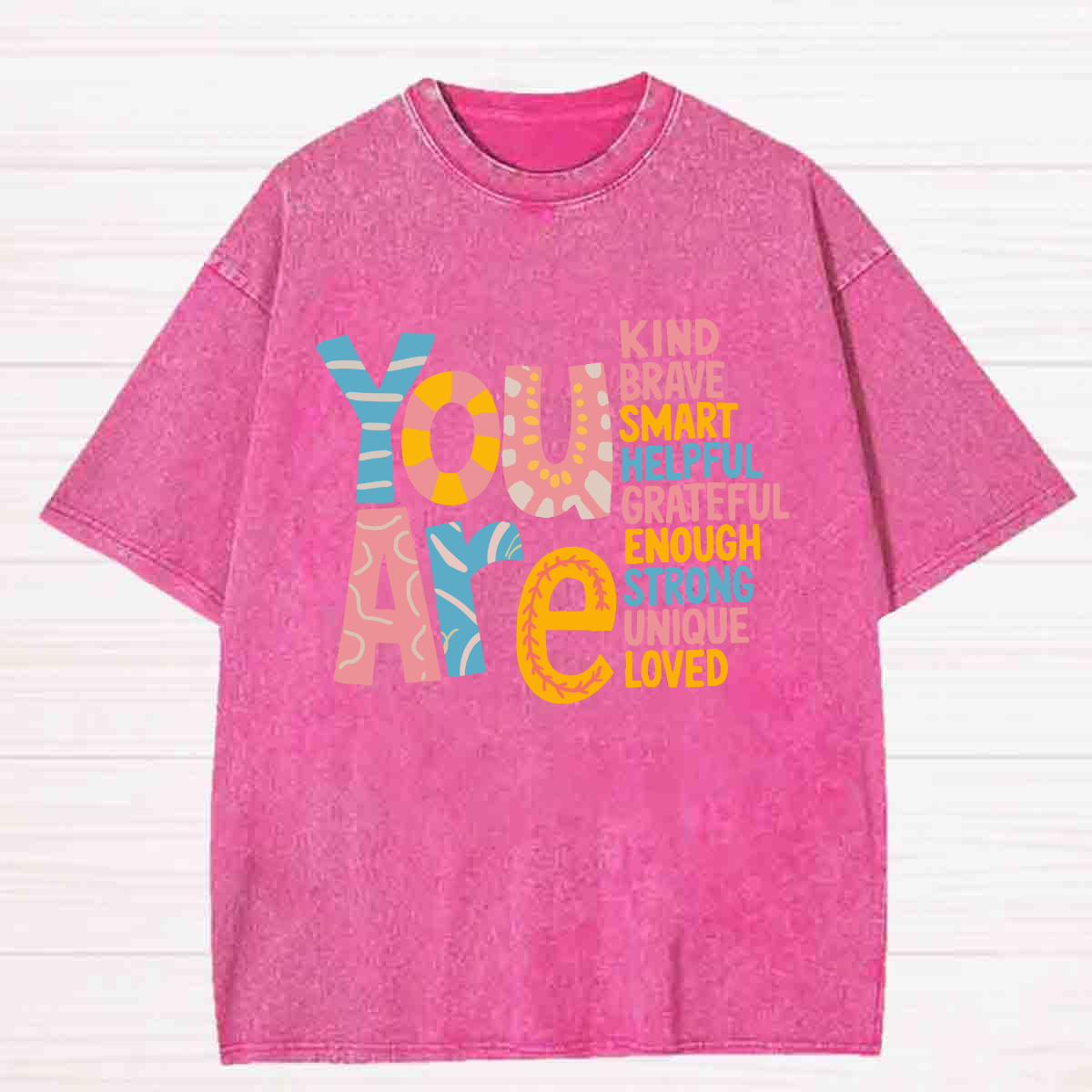 You Are Kind Brave Helpful Washed T-shirt