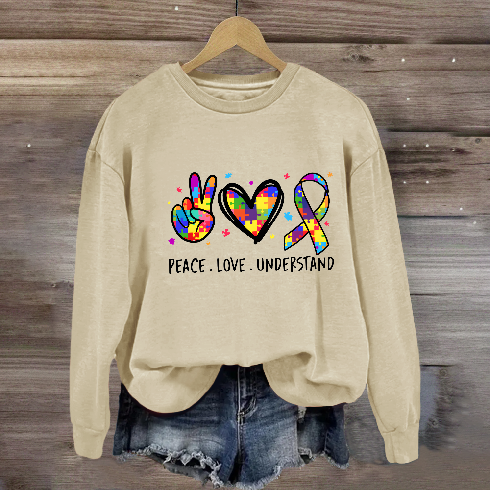 Peace Love Understand Teacher Sweatshirt