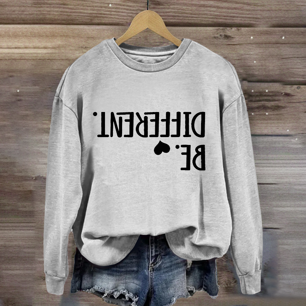 Be Different Text Reflection Sweatshirt
