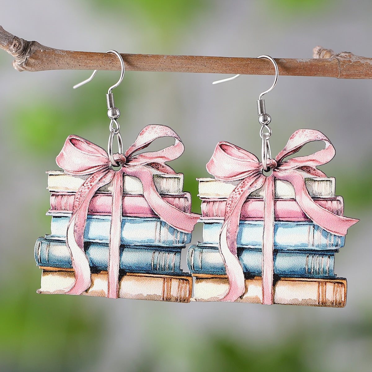 Teacher's Day Flower Bow Book Pendant