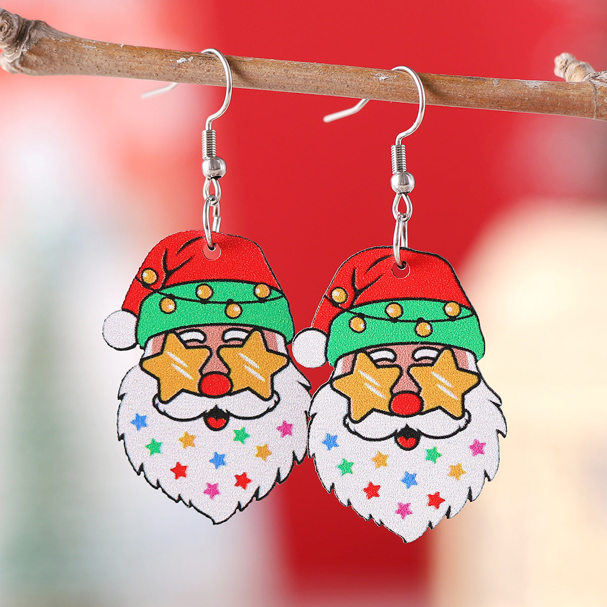 Funny Santa Claus Pendant Earrings