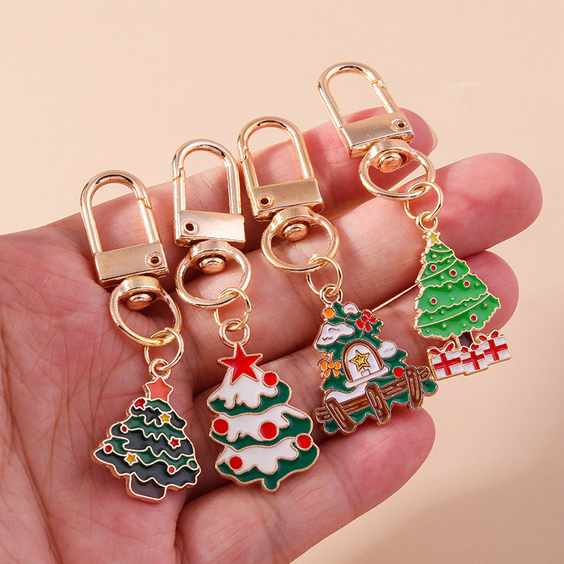 Christmas Keychain Santa Claus Christmas Tree