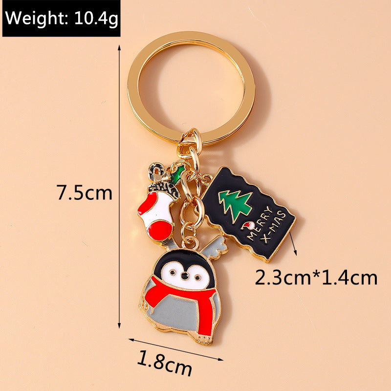 Socks Elk Keychain Christmas Tree Christmas Gift