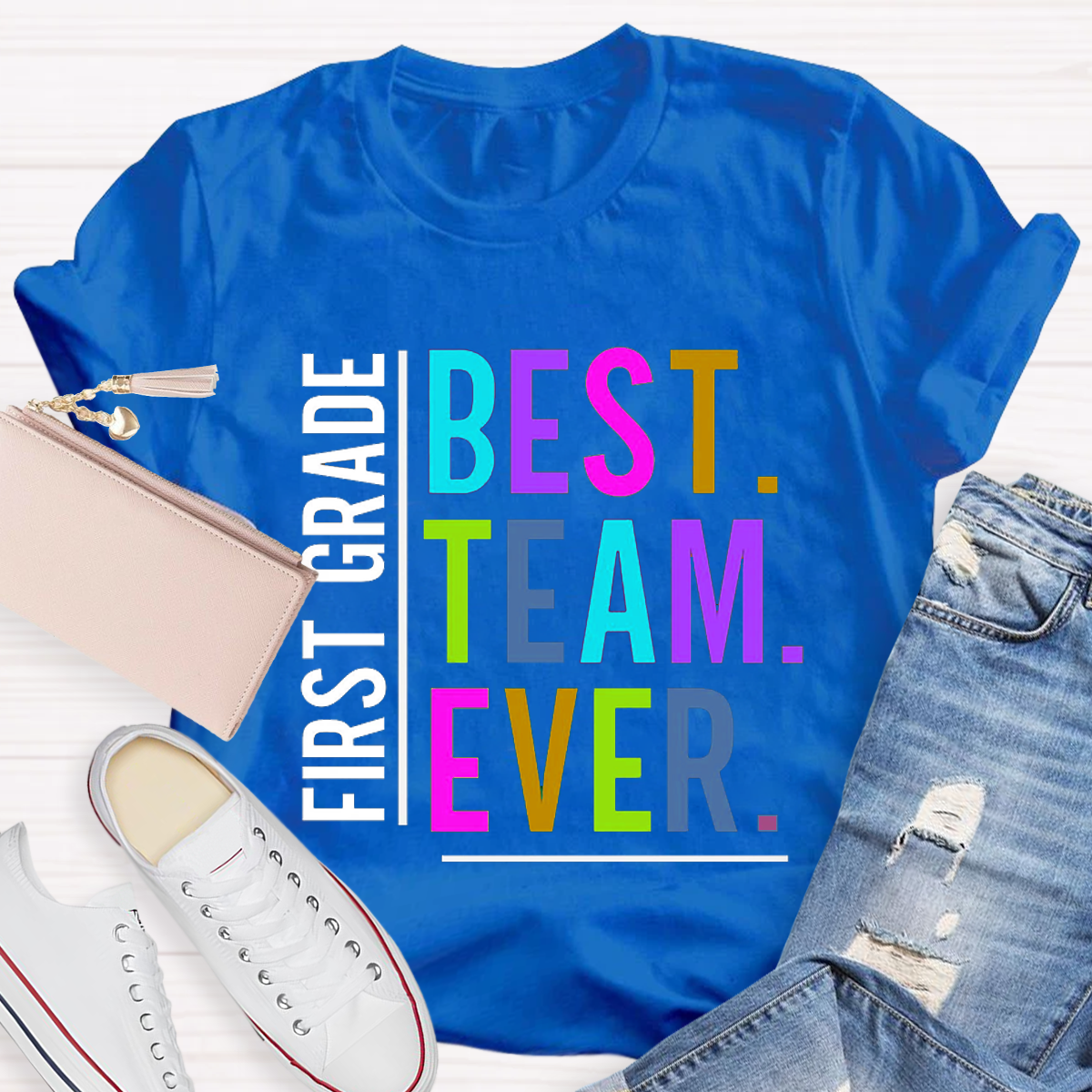 Personalized  Grade Best Team Ever Crew Neck Casual T-Shirt