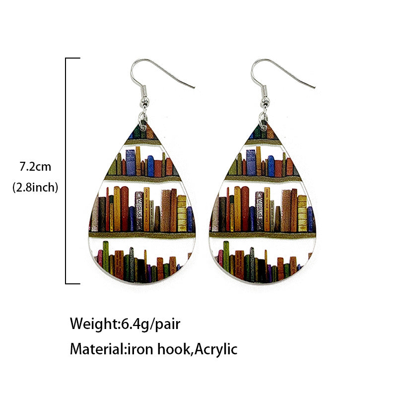 Interlocking Bookshelf Acrylic Earrings