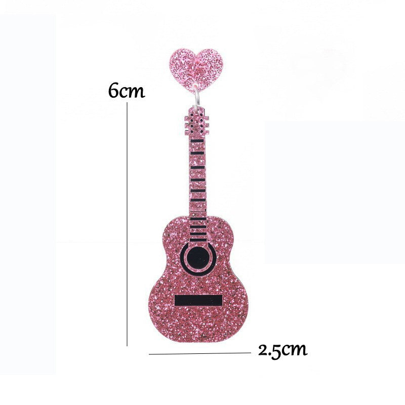 Classical Guitar Instagram-Style Music Festival Earrings