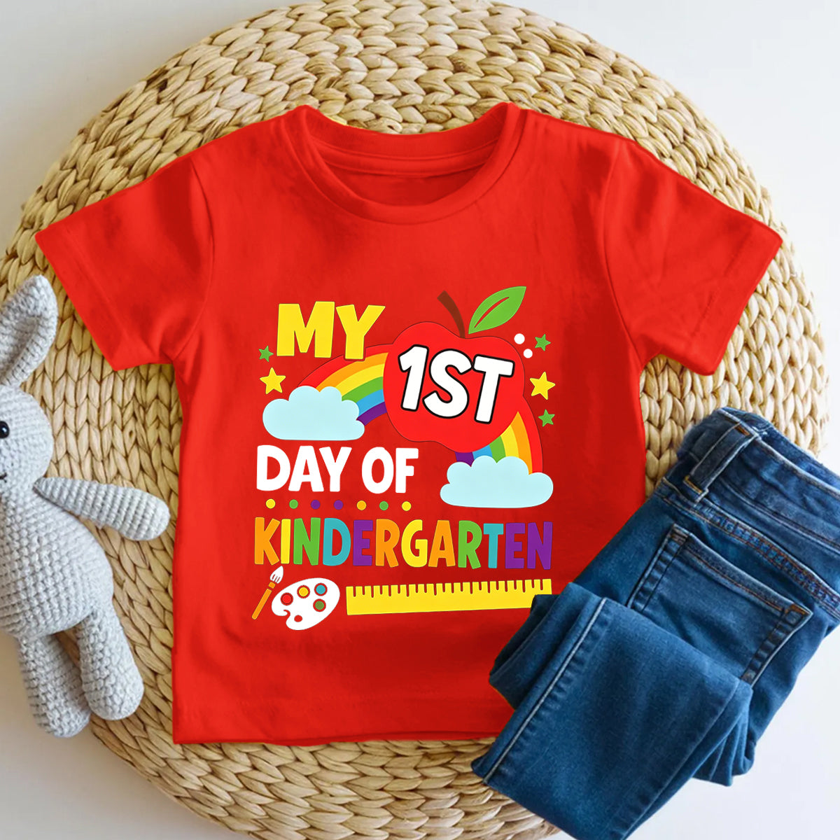 Personalized Grade My 1st Day Of Kindergarten Adventure Begins Toddler T-shirts