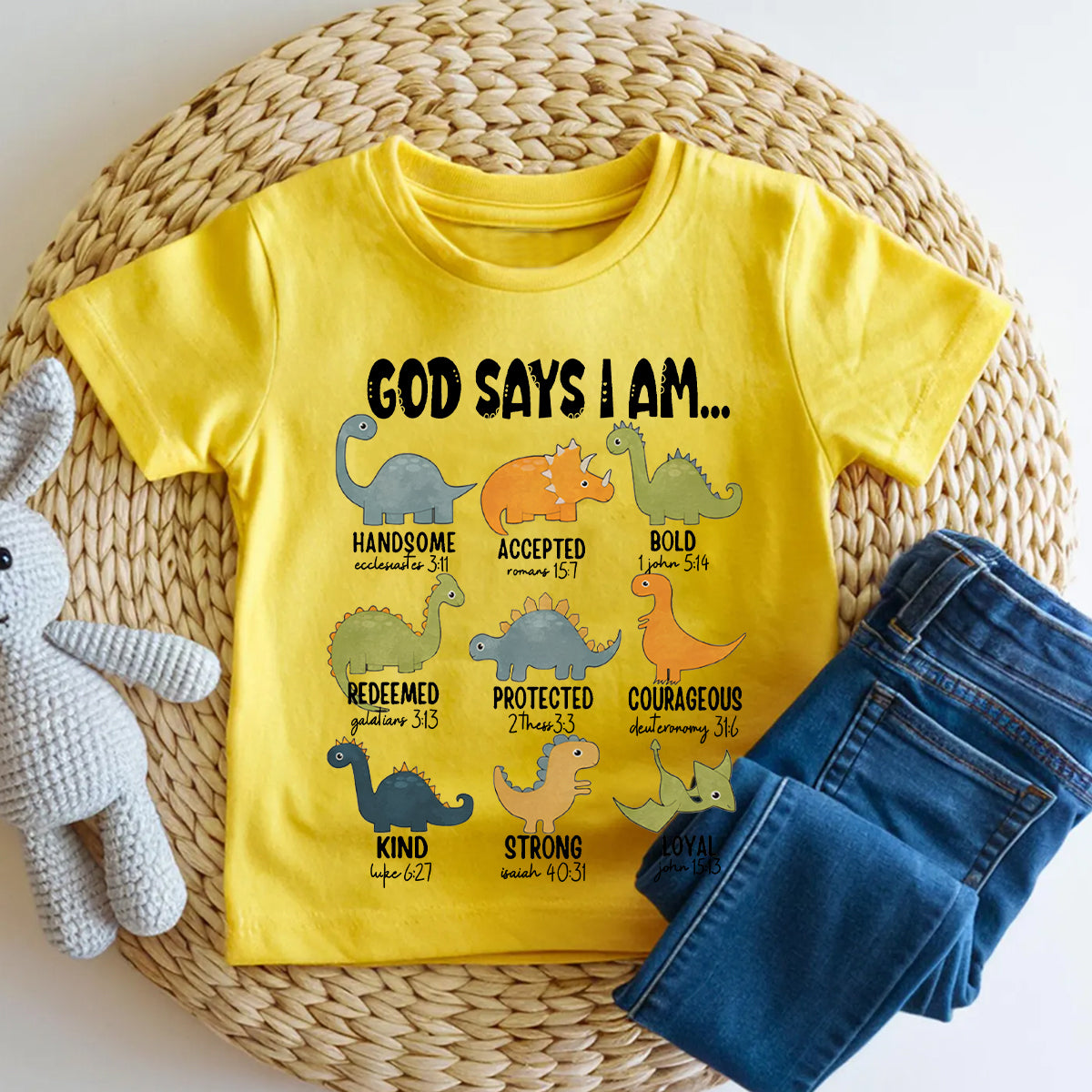 God Says I Am Handsome Accepted Bold Redeemed Protected Toddler T-shirts