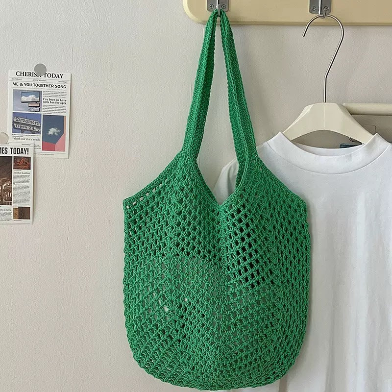 Women's Open-Weave Tote Bag — Summer Beach & Vacation Bag