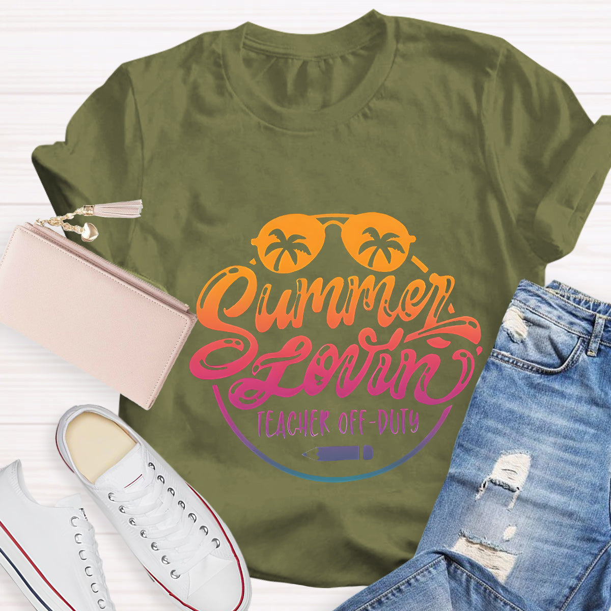 Summer Lovin Teacher Off Duty Teacher T-Shirt