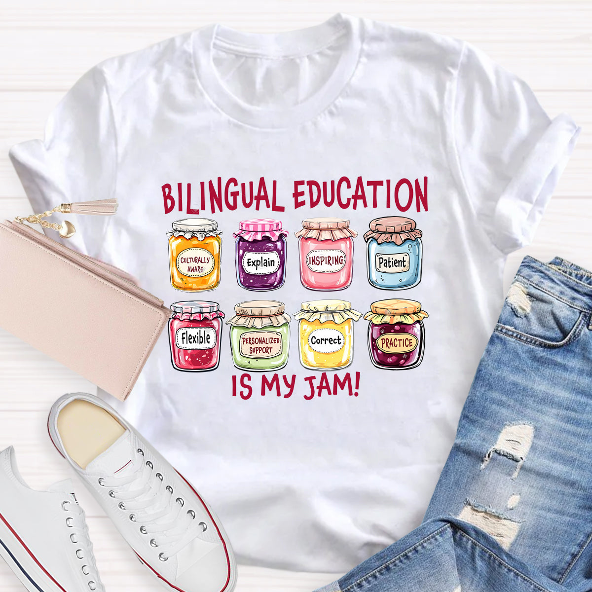 Bilingual Education Is My Jam Teacher T-Shirt