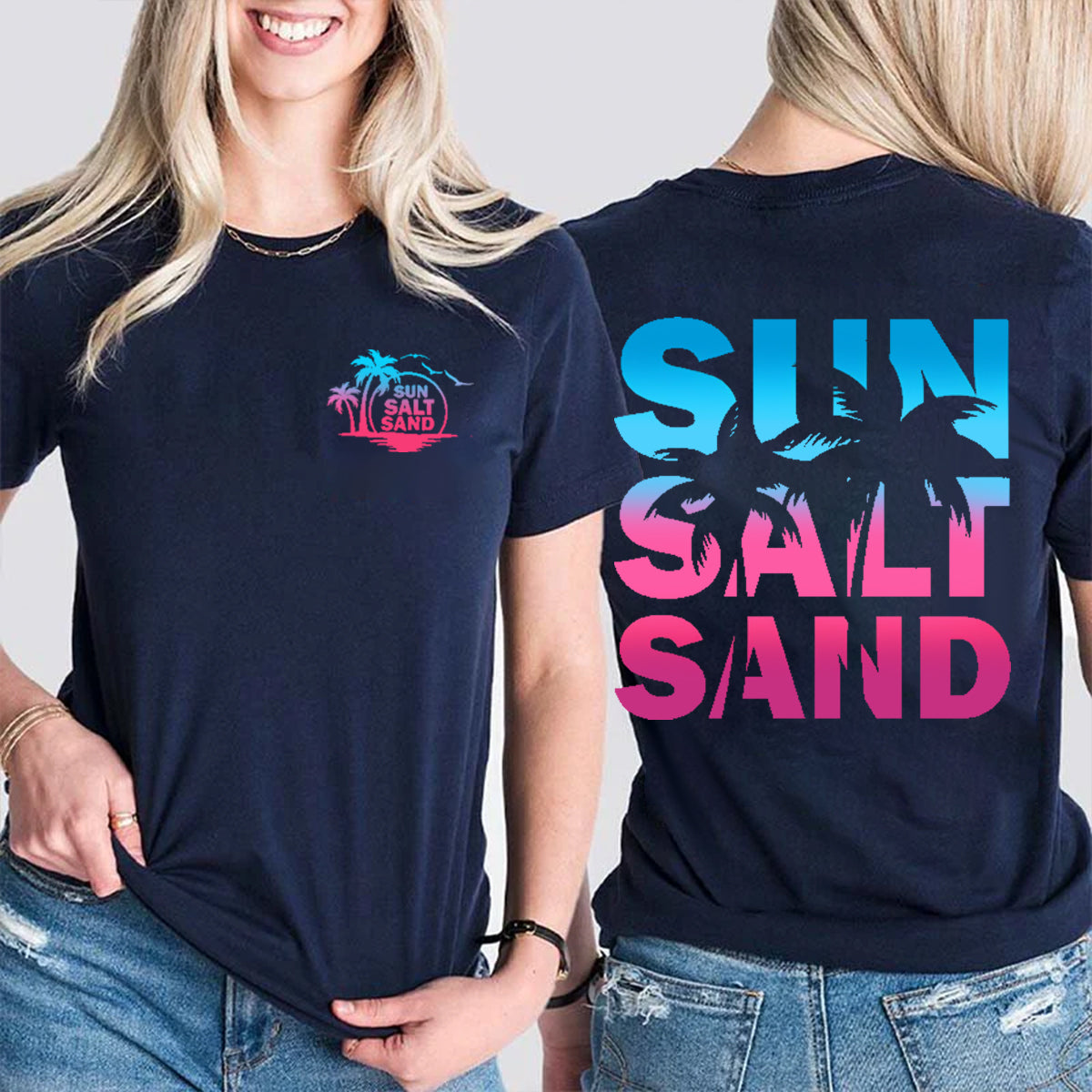 Sun Salt Sand Double Printed T-shirt