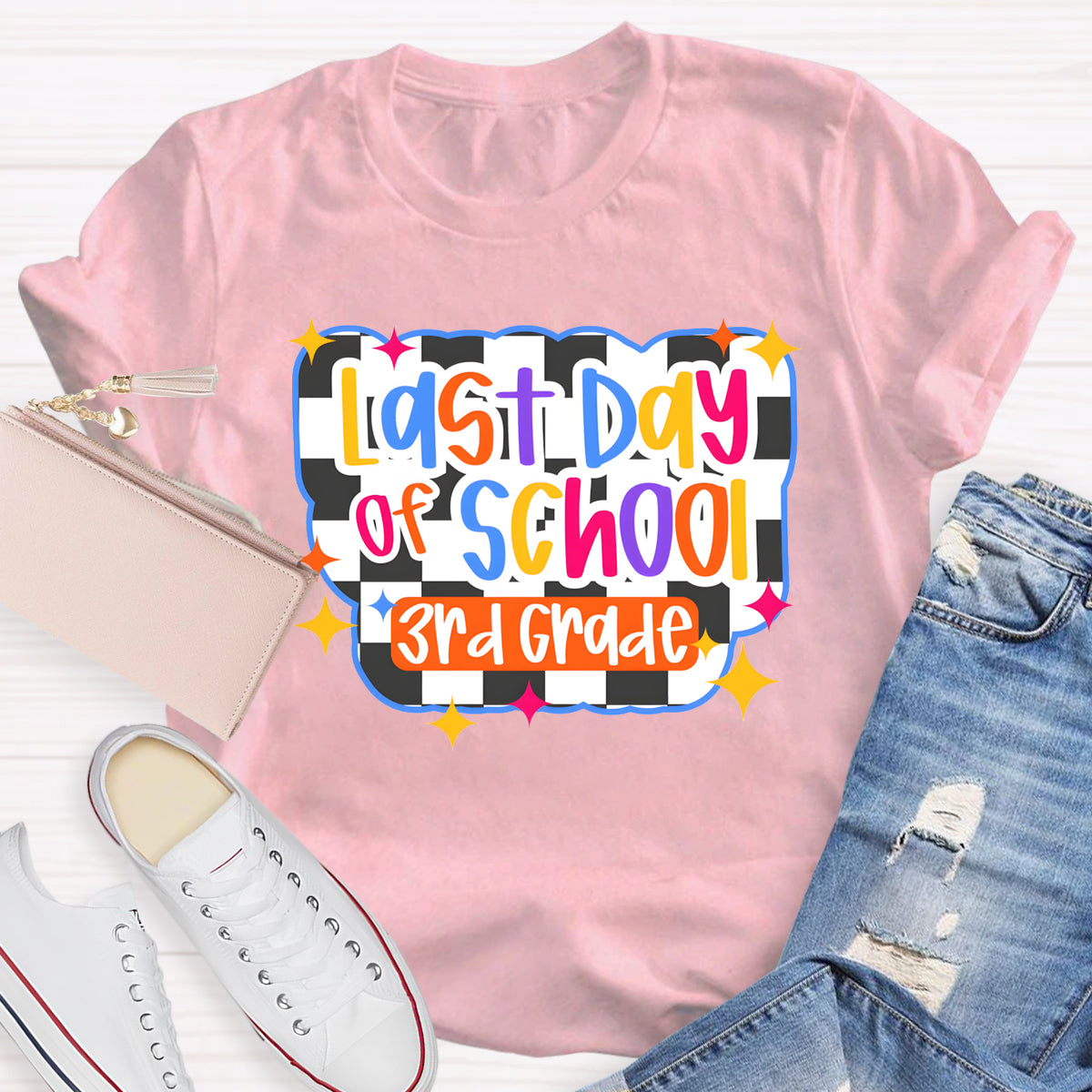 Personalize Grade Last Day Of School Teacher T-Shirt