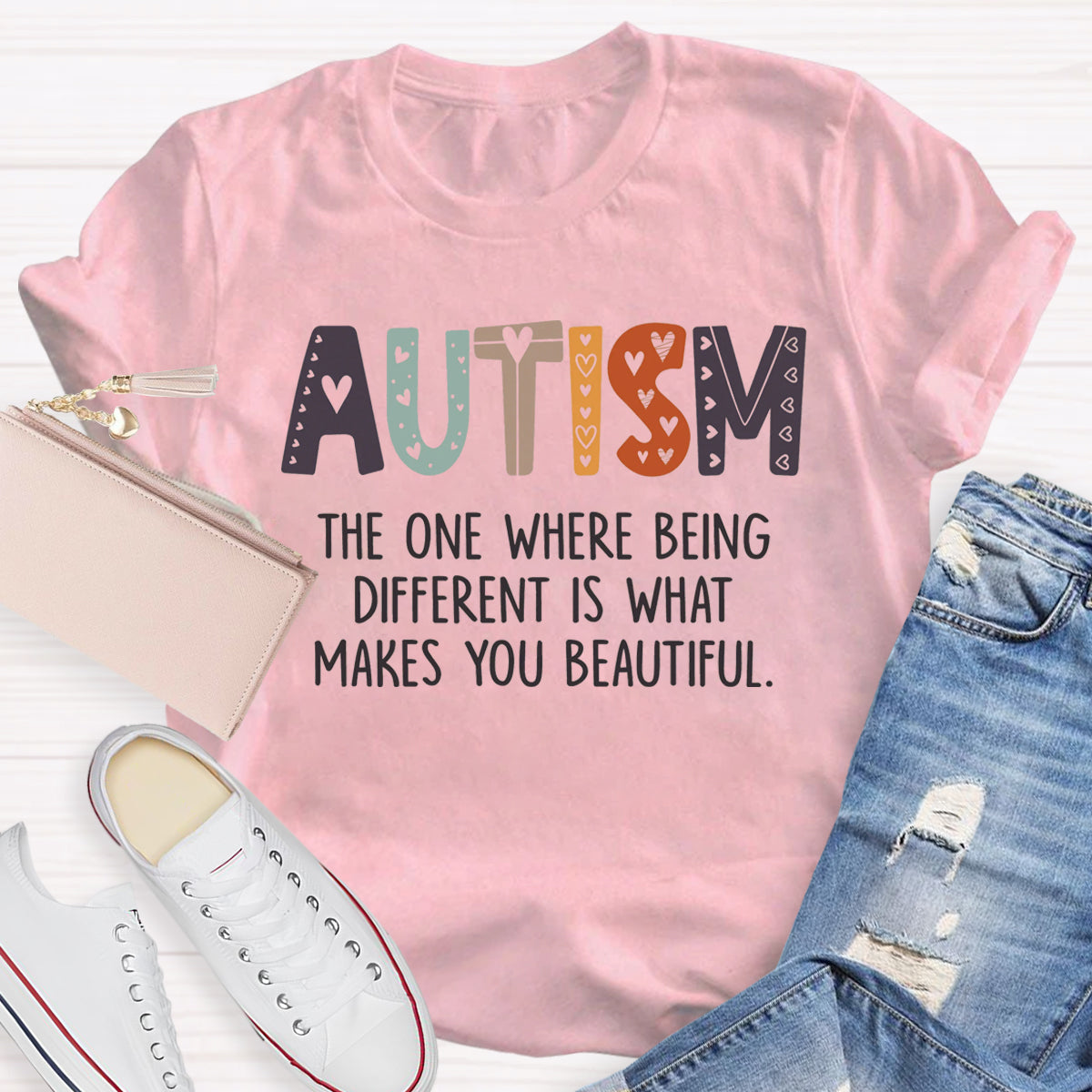 Autism The One Where Being Different Is What Make You Beautiful T-Shirt