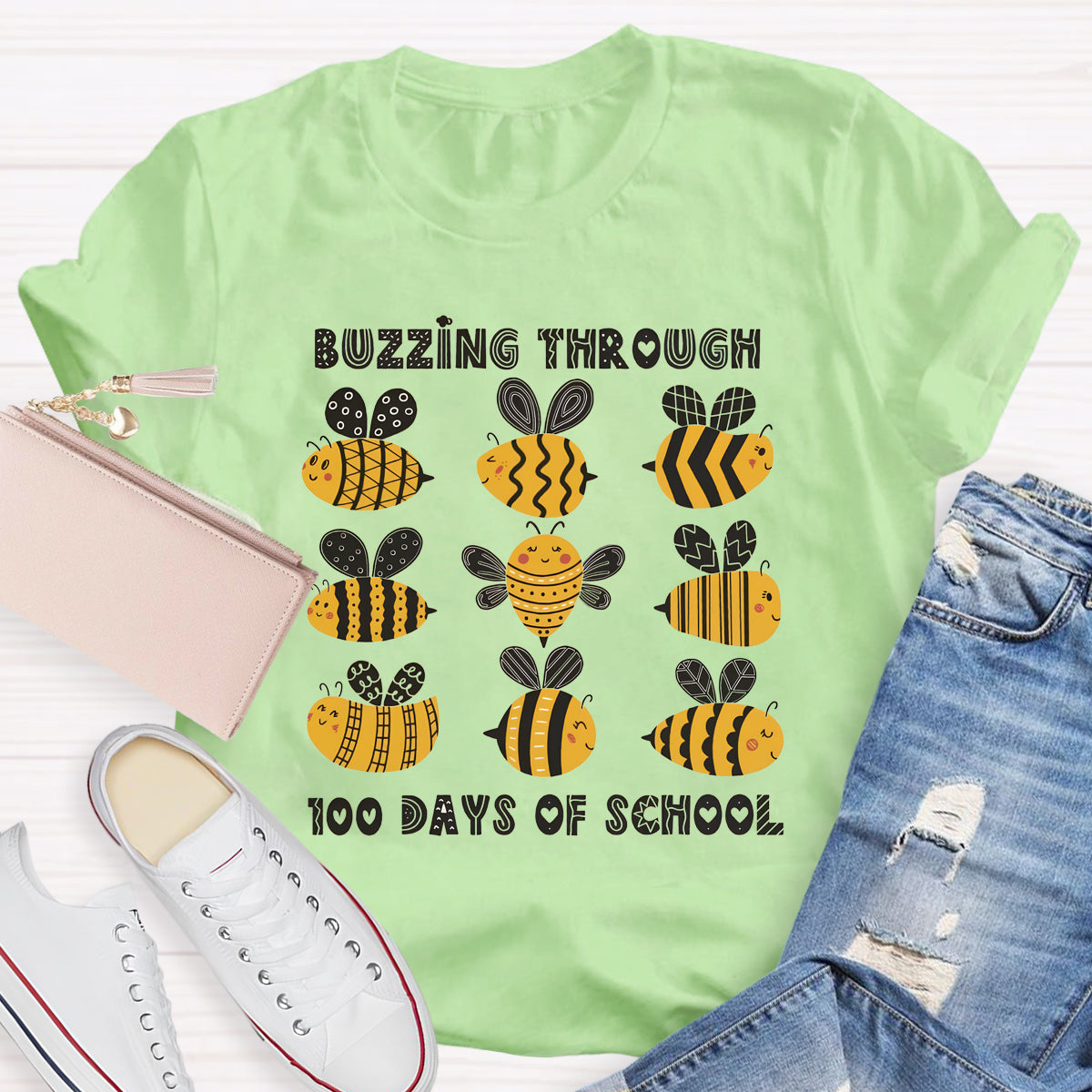 Buzzing Through 100 Days Of School T-Shirt