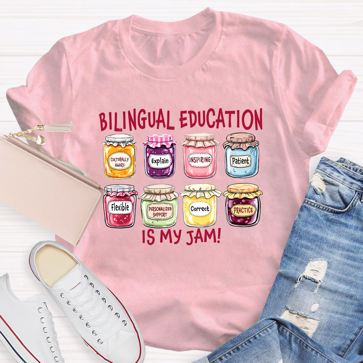 Bilingual Education Is My Jam Teacher T-Shirt