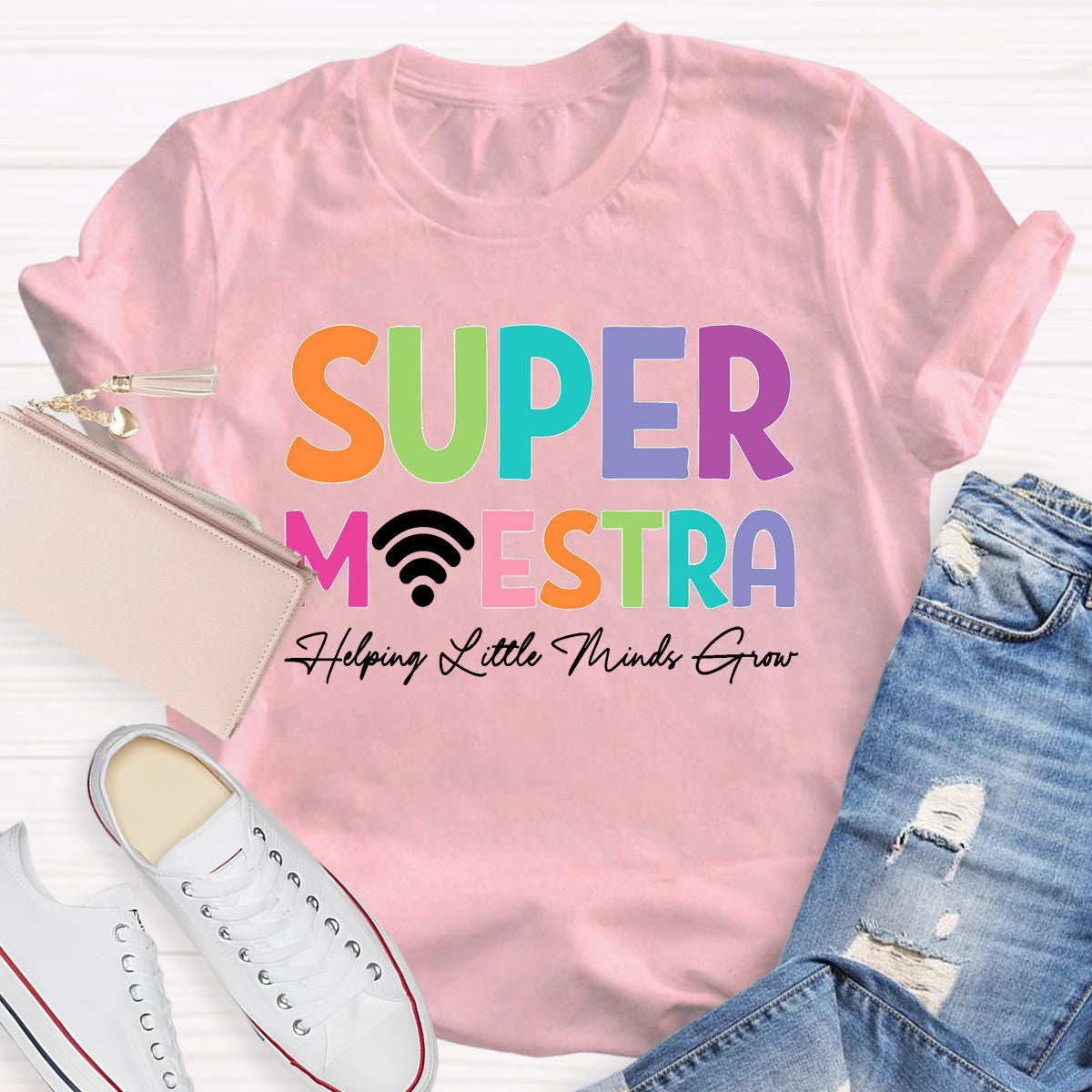 Super Maester Help Little Minds Grow Teacher T-Shirt