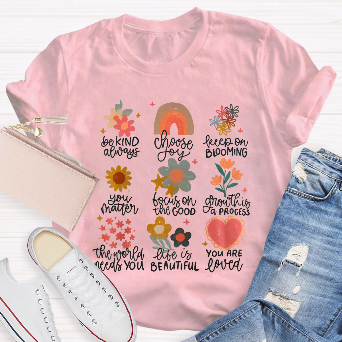 Be Kind Always Choose Joy Floral T-Shirt