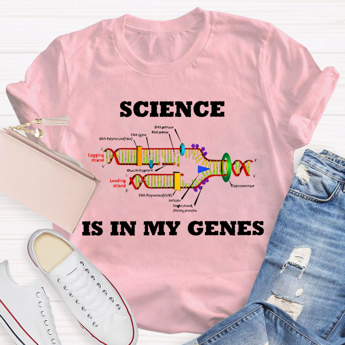 Science Is In My Genes Teacher T-Shirt