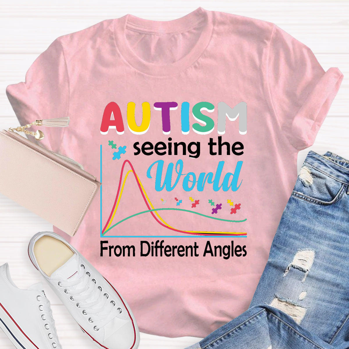 Autism Seeing The World From Different Angles T-Shirt