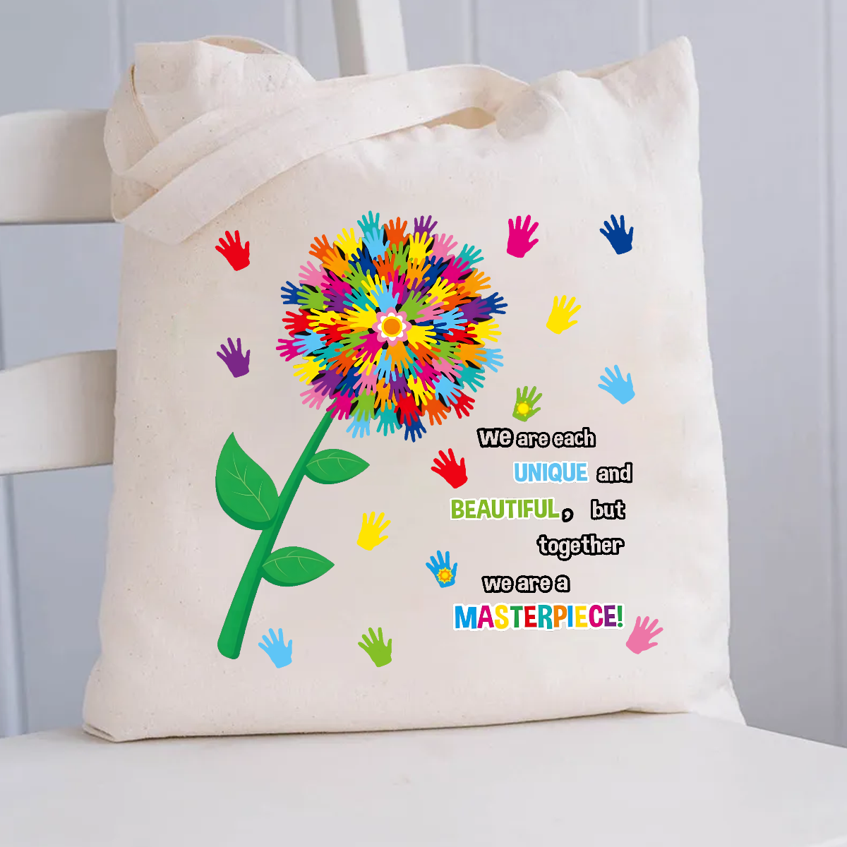We Are Each Unique And Beautiful Canvas Tote Bag