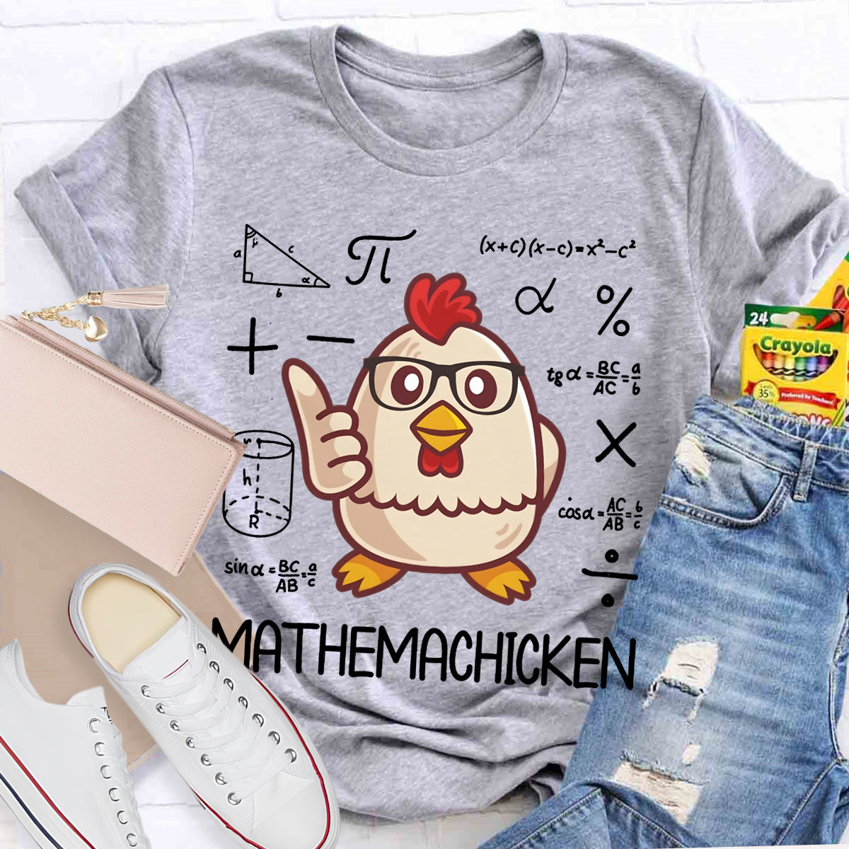 Mathemachicken Funny Math Teacher T-shirt