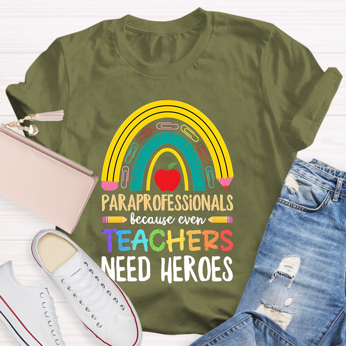 Teacher Needs Heroes Teacher T-Shirt
