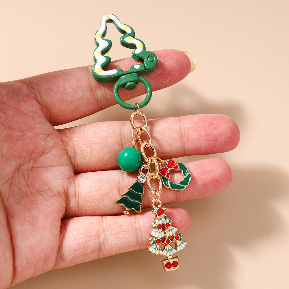Christmas Glove Candy Snowman Christmas Tree Old Man Keychain