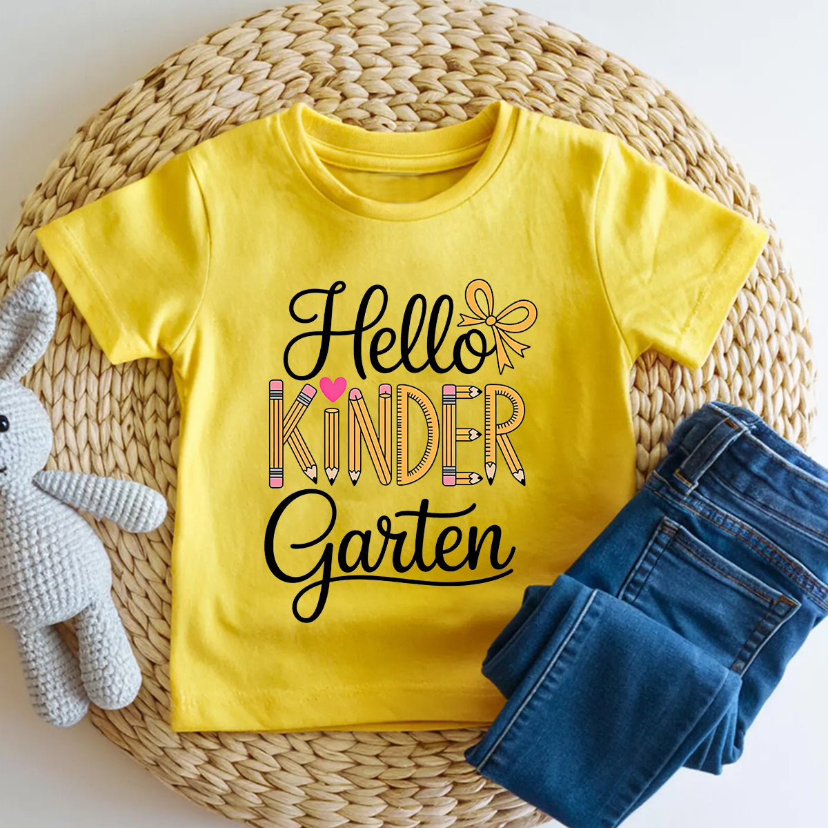 Personalized Grade Pencils And Kindergarten Days Toddler T-shirts