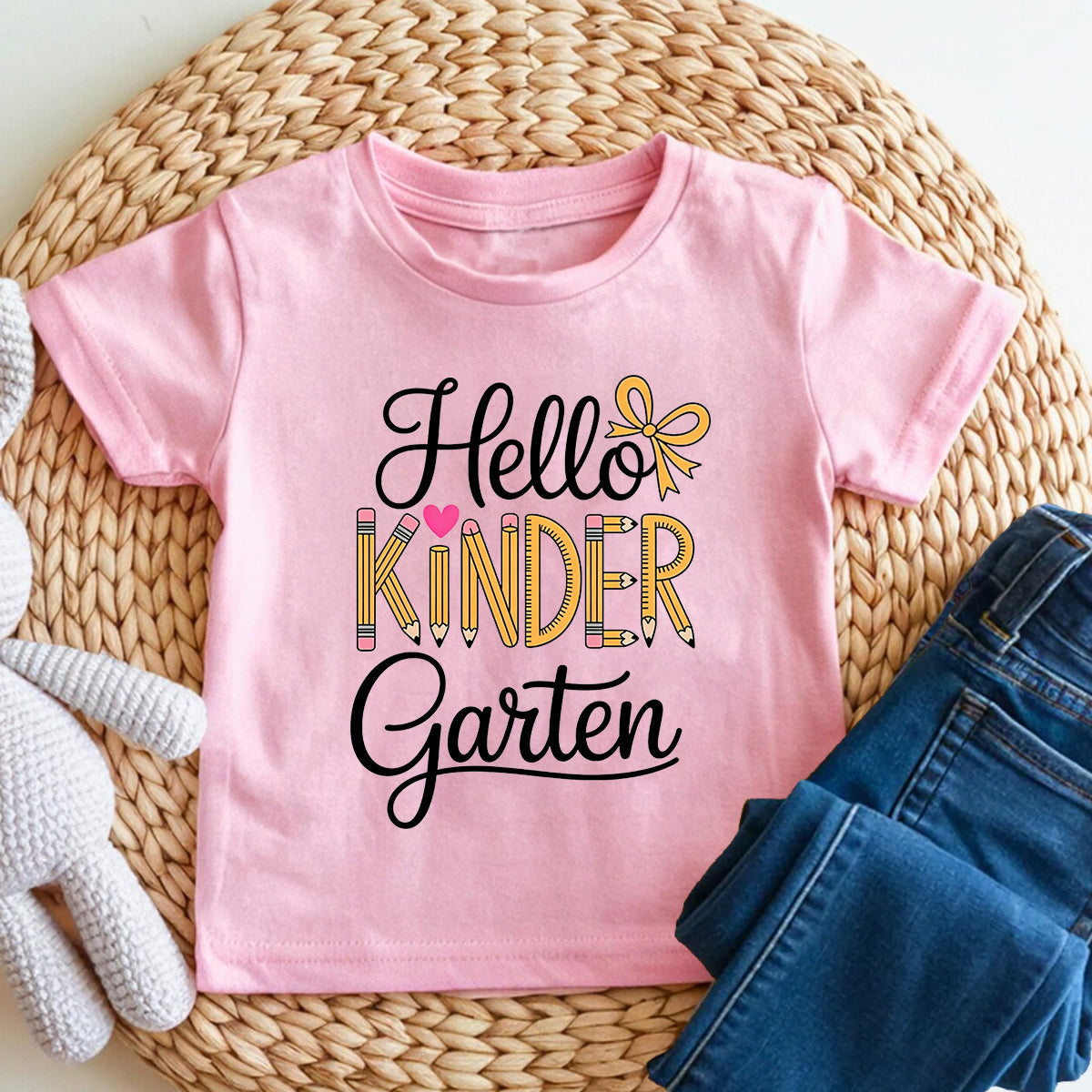 Personalized Grade Pencils And Kindergarten Days Toddler T-shirts