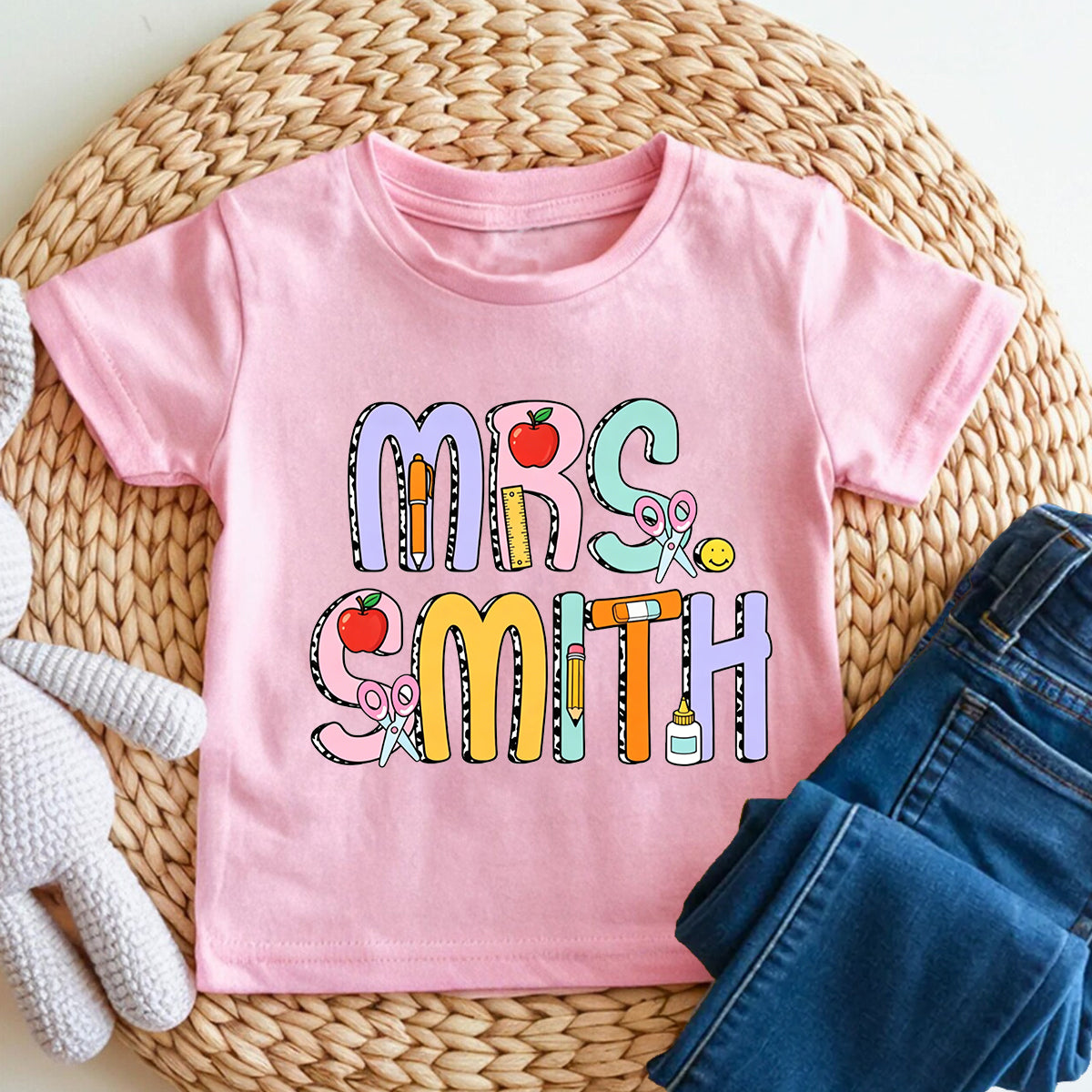 Personalized Name Pencils  Apples And Teaching Toddler T-shirts