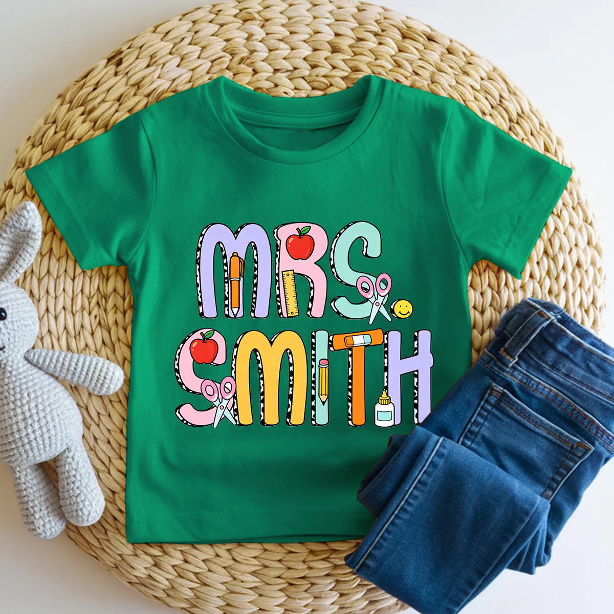 Personalized Name Pencils  Apples And Teaching Toddler T-shirts