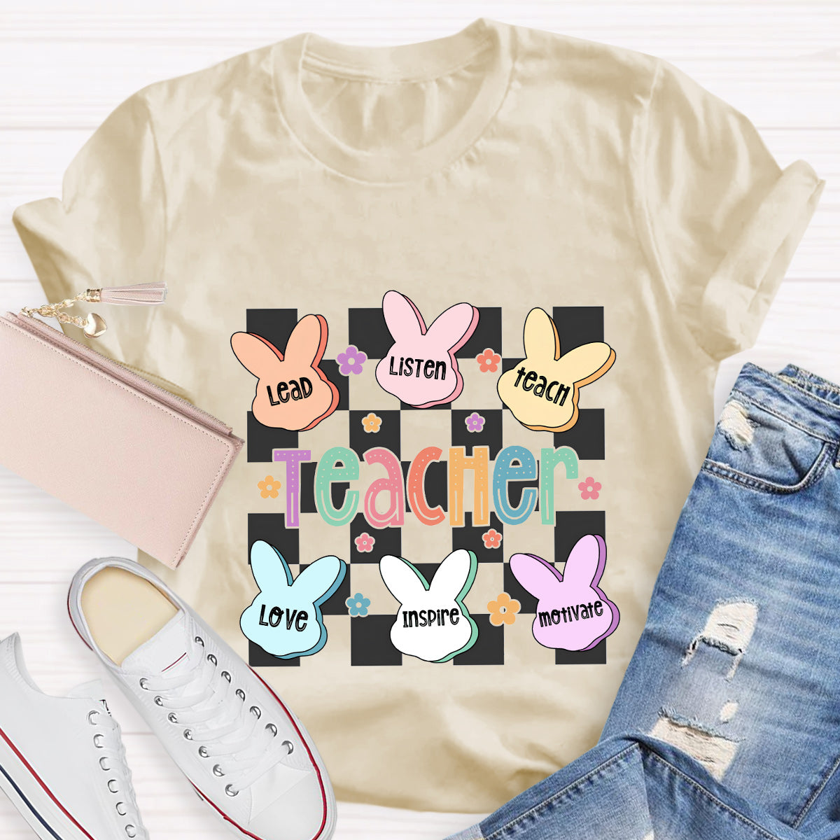 Teacher Of The Sweetest Bunnies Teacher T-Shirt