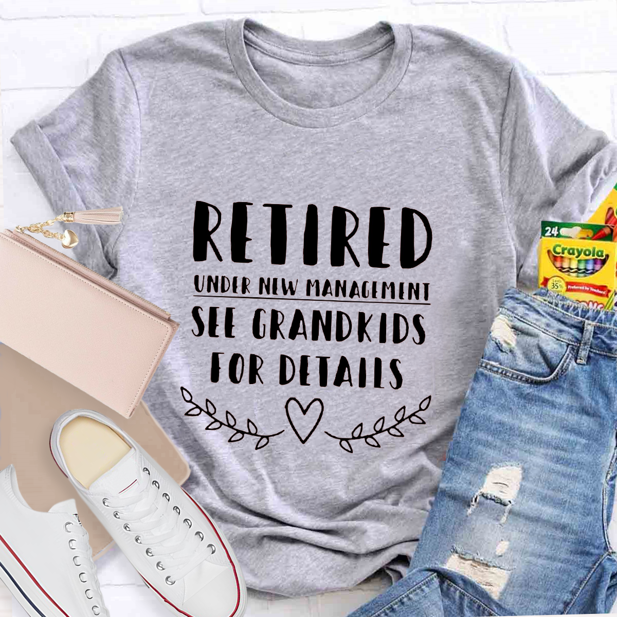 Retired See Grandkids For Details Teacher T-Shirt