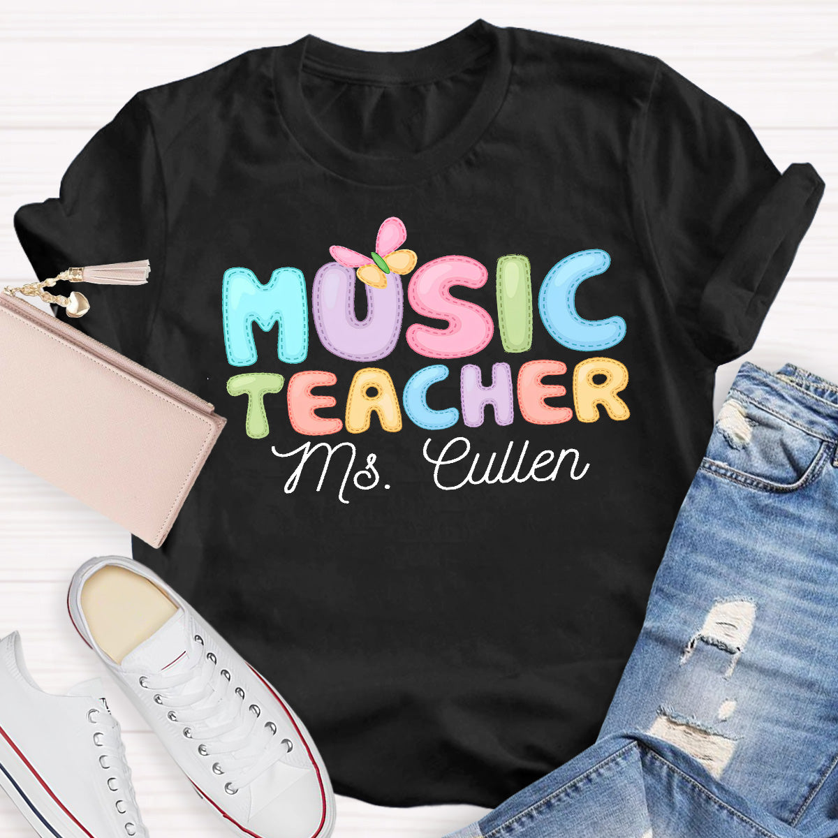 Personalize Name Music Teacher T-Shirt