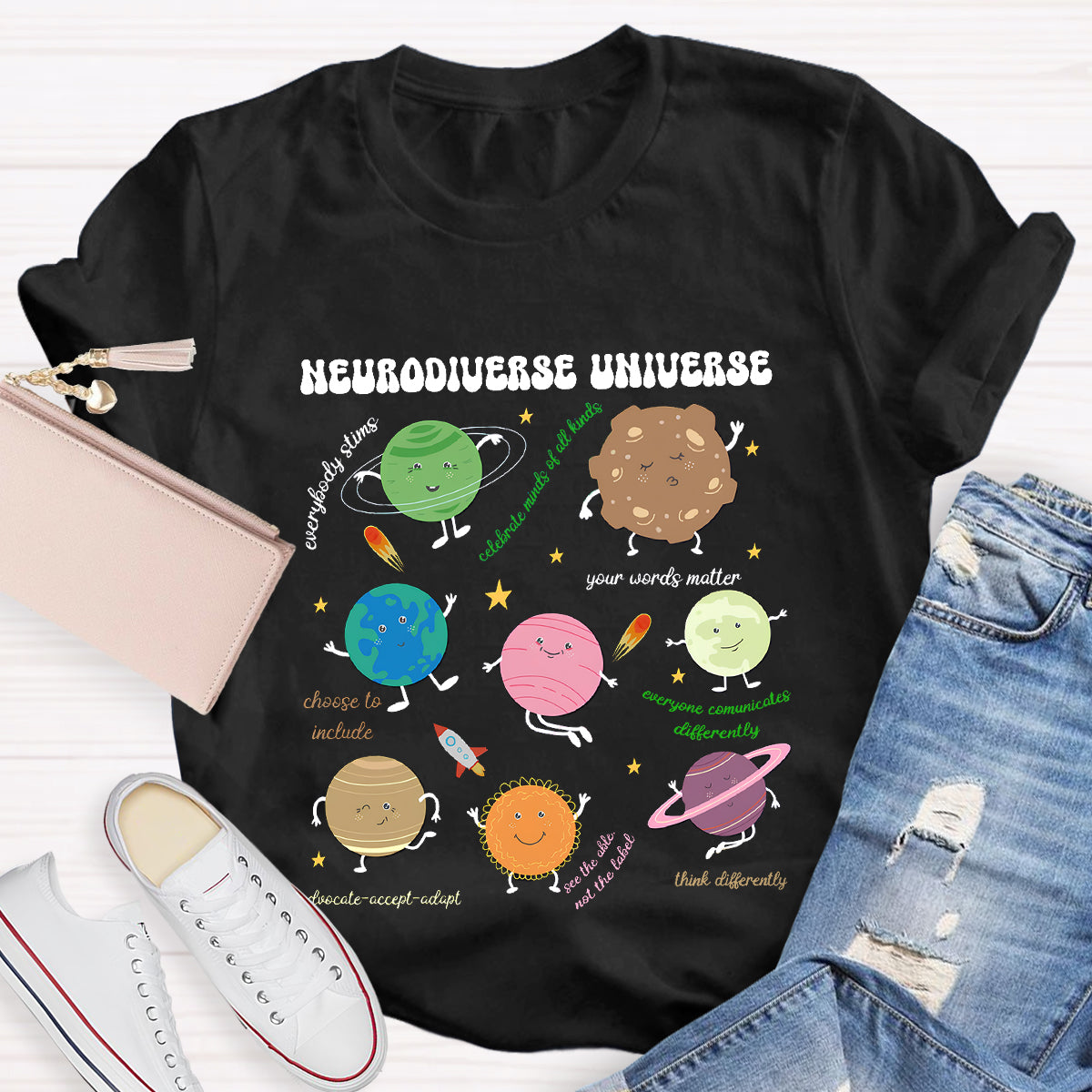 Neurodiverse Universe  Teacher T-Shirt